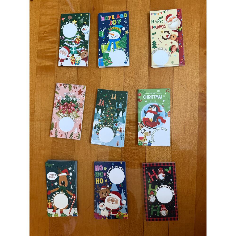 Holiday Scratchoff Cards - Make Your Own Set of 30 Cards (Variety Pack)